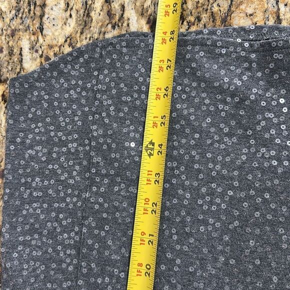 Pure Amici Gray Cotton Blend Sequined Button Down Shirt Size XL - Picture 10 of 10